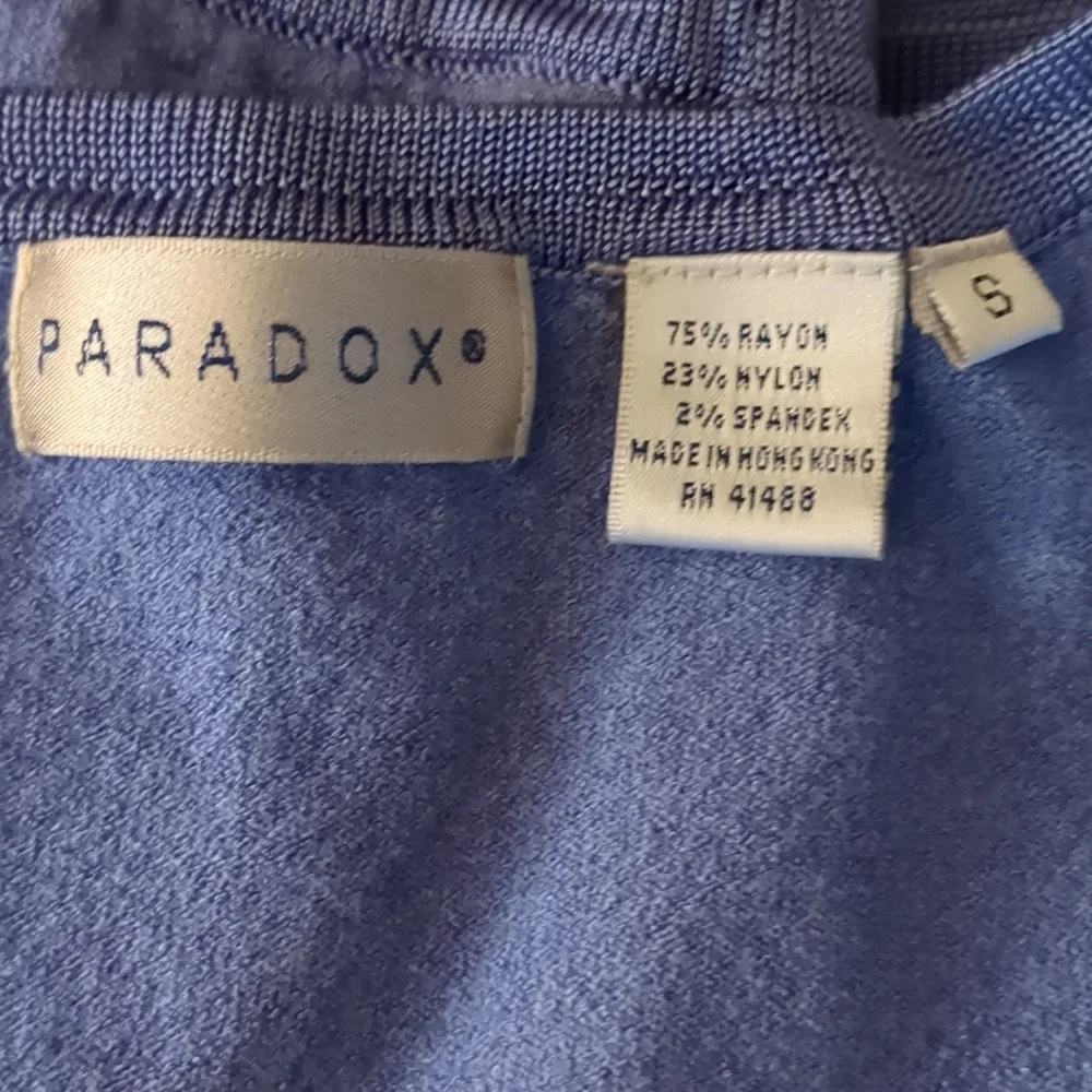 Paradox violet colored light fitted sweater dress top, Women's Small - Picture 5 of 7
